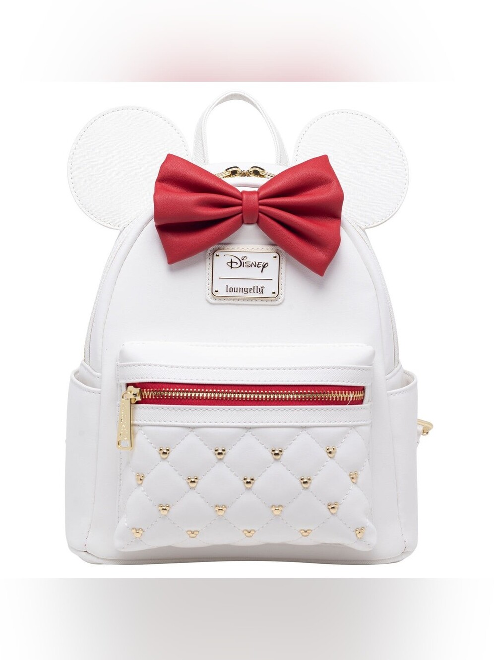 Loungefly Disney White and Red Bow Mini Backpack